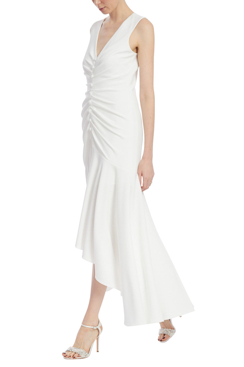 Light Ivory | Pleated  Fit and Flare Dress