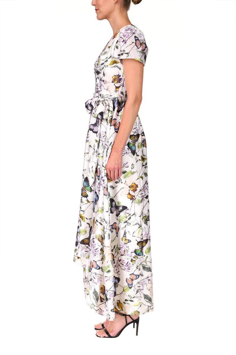 White Multi | Butterfly Maxi Dress