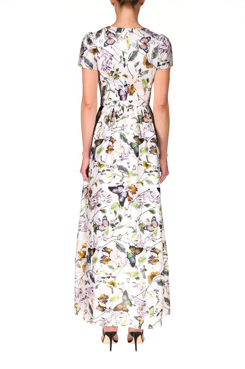 White Multi | Butterfly Maxi Dress