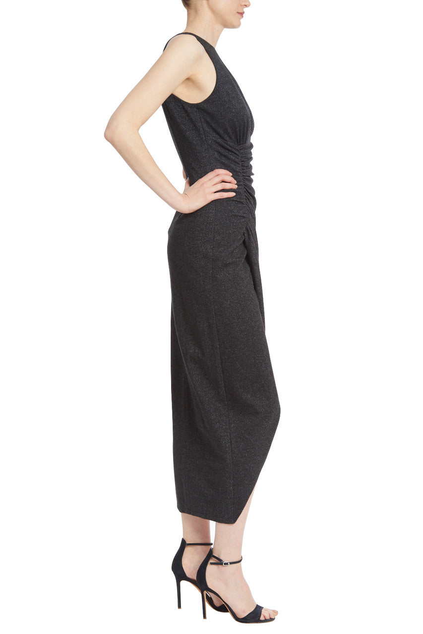 Black | Sleeveless Halter Sheath Dress