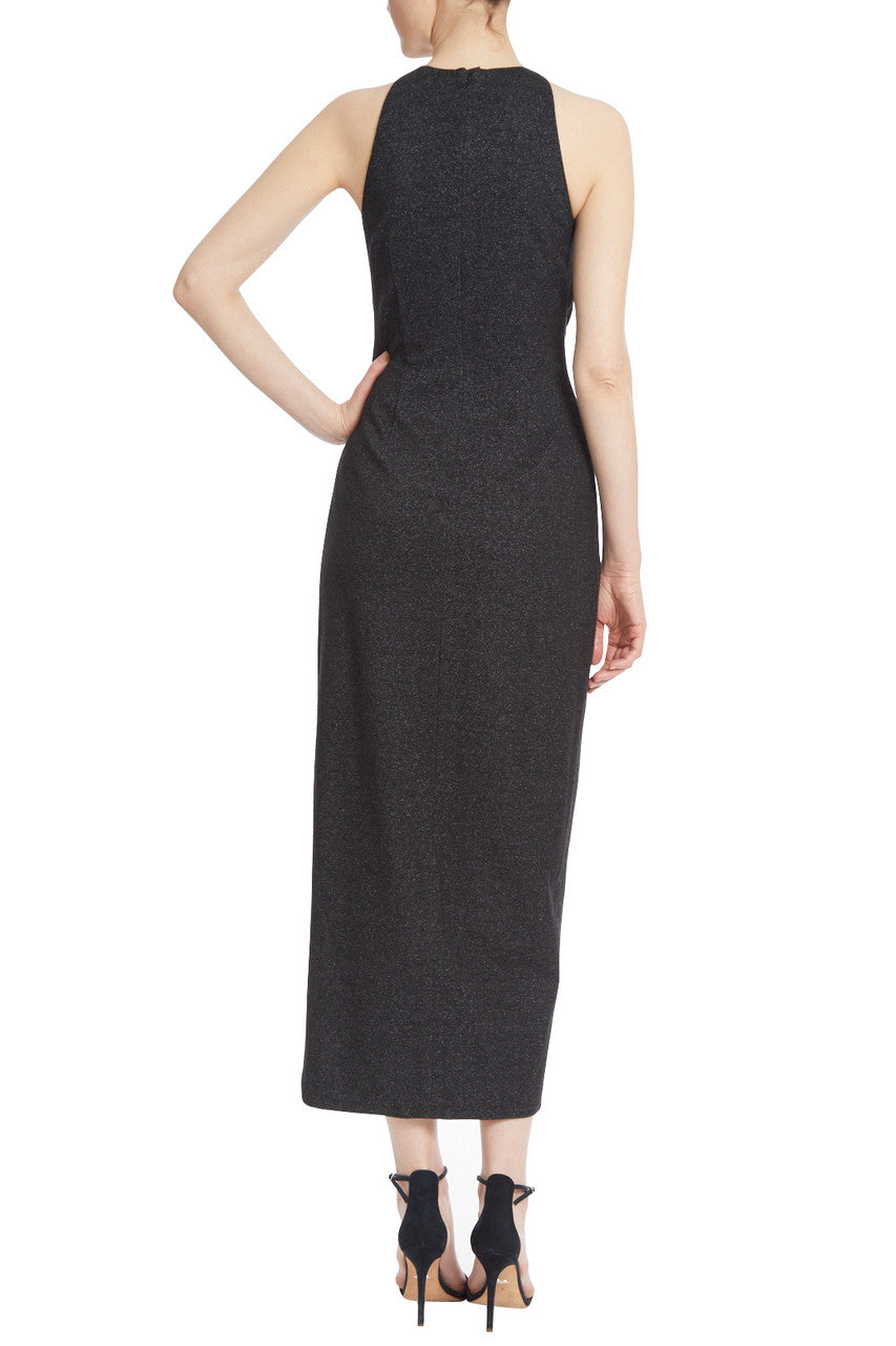 Black | Sleeveless Halter Sheath Dress