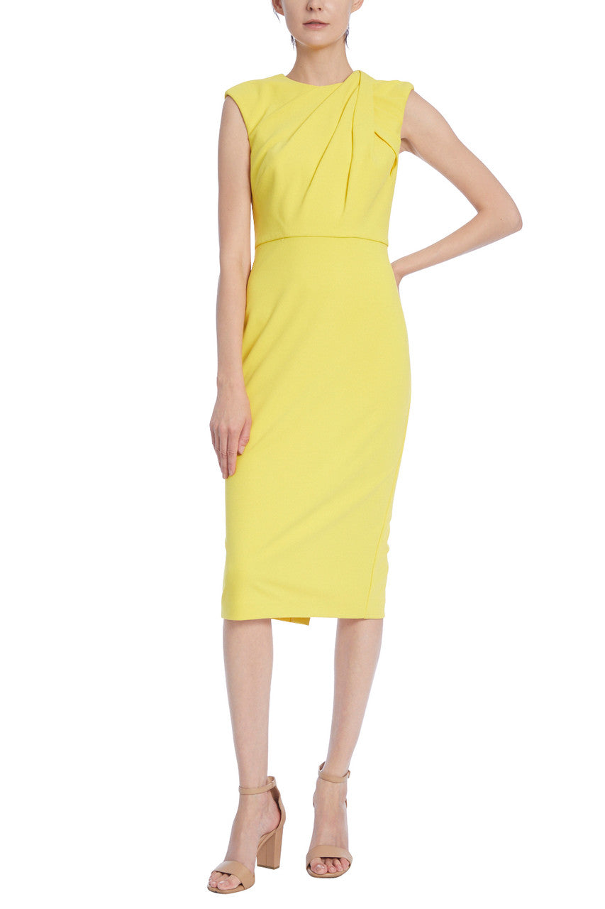 Yellow | Yellow Sheath Day with Cap Sleeves