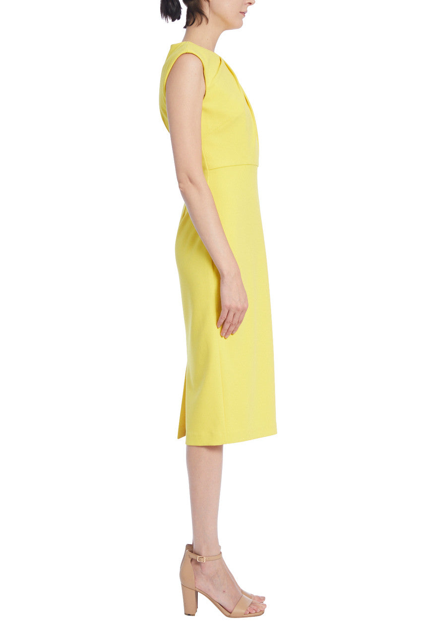 Yellow | Yellow Sheath Day with Cap Sleeves
