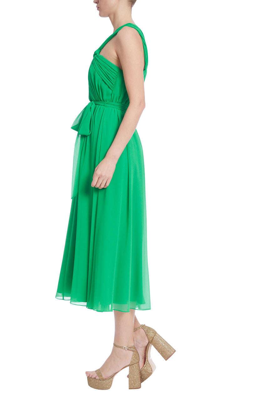 Palm | Pleated Dress with Knotted Neckline