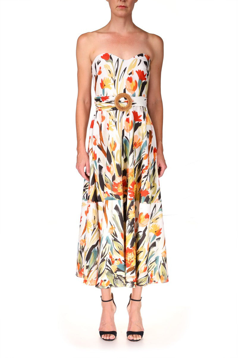 White Multi | Springtime Sweetheart Dress