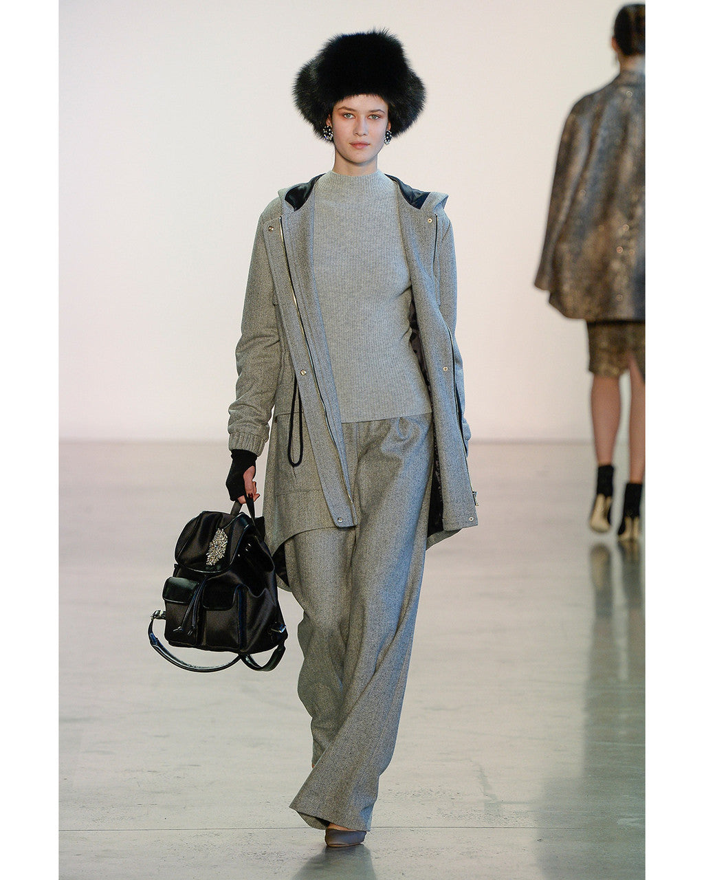 Grey Multi | Utilitarian Coat