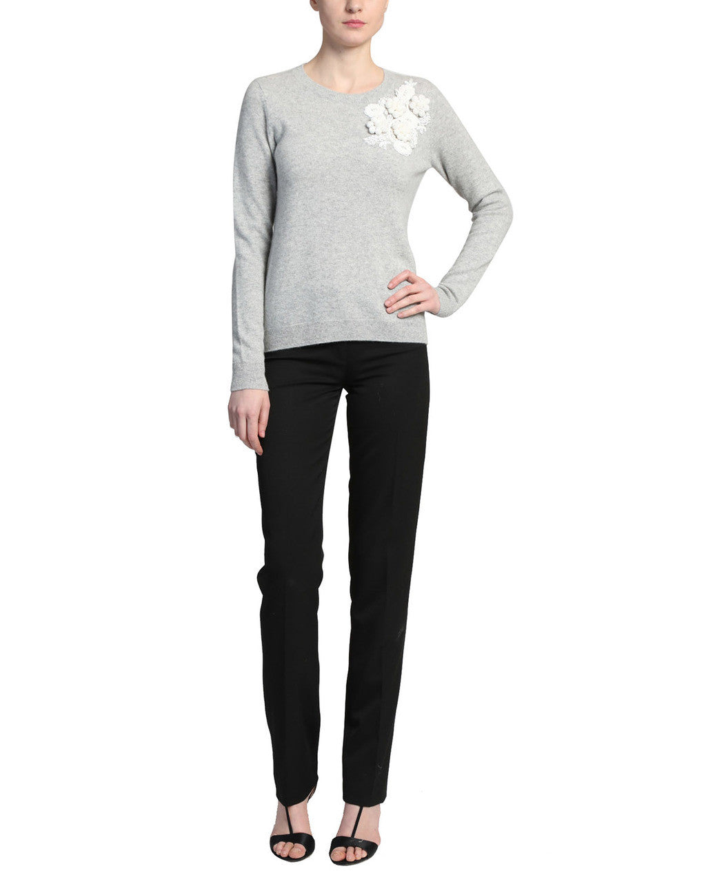 Heather Grey | Solid Cashmere Sweater
