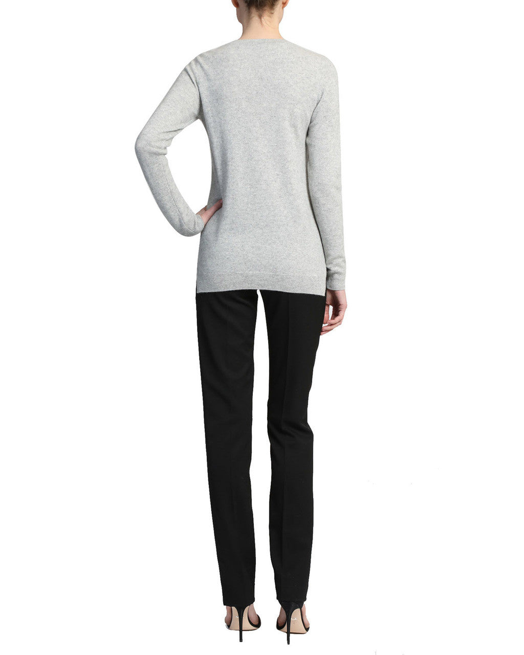 Heather Grey | Solid Cashmere Sweater