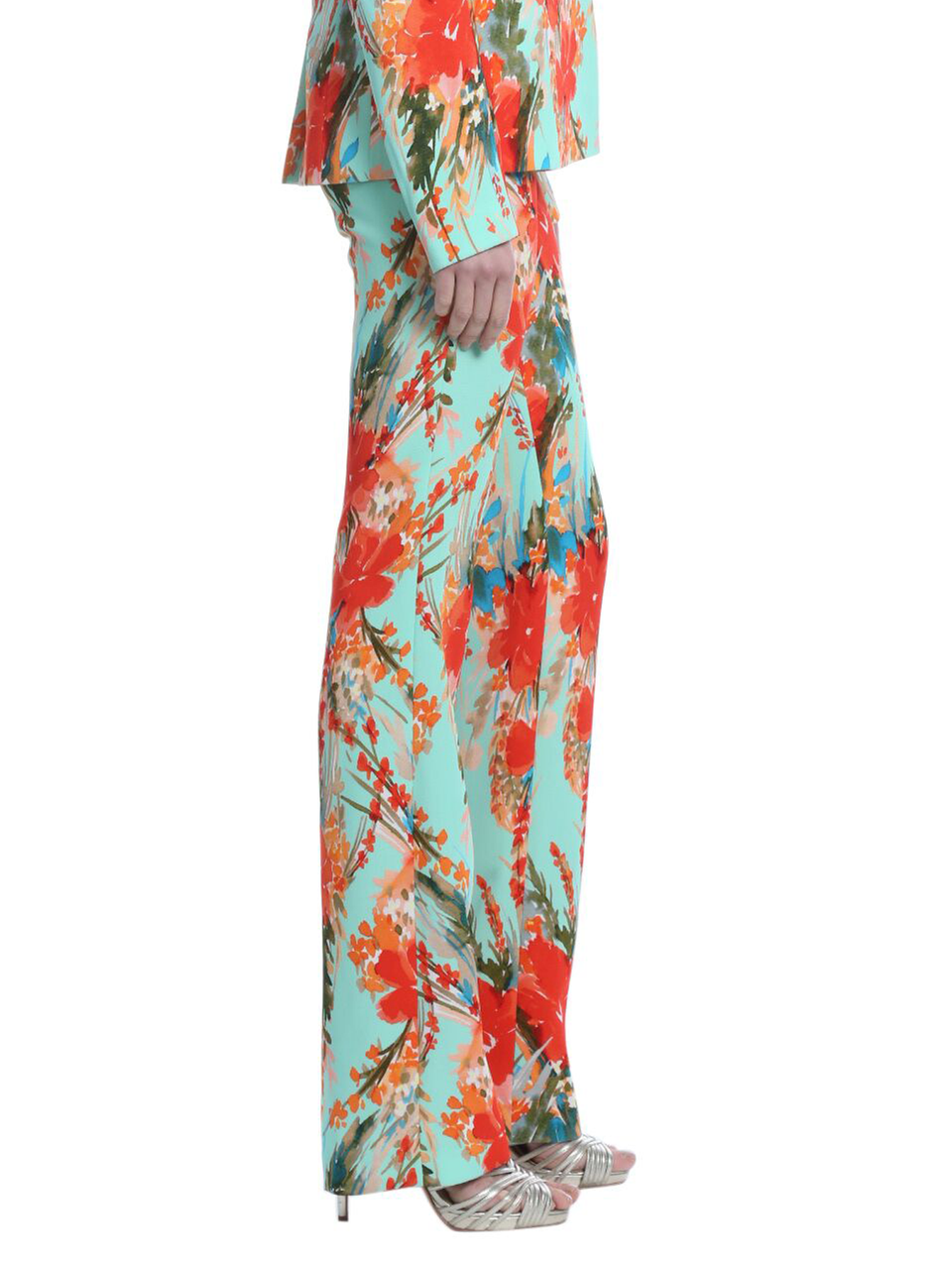 Aqua Multi | Orchid Floral Printed Pant