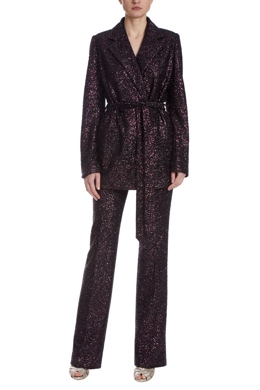 Black Burgundy | Runway Micro Sequin Pant