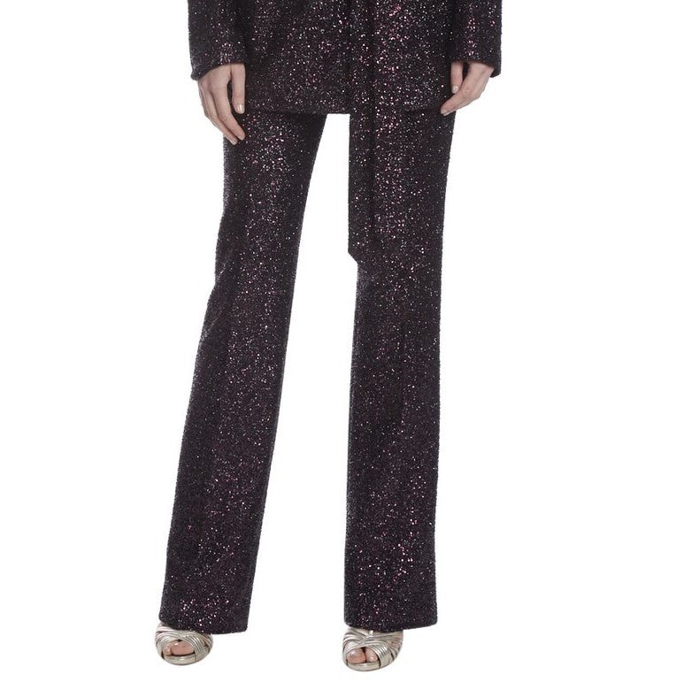Black Burgundy | Runway Micro Sequin Pant