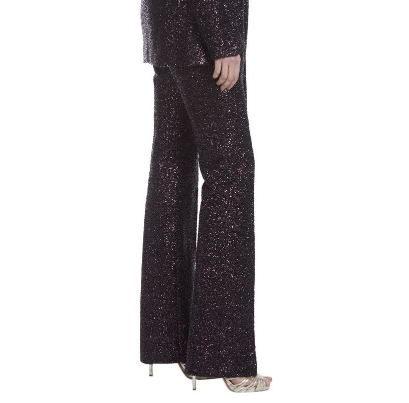 Black Burgundy | Runway Micro Sequin Pant