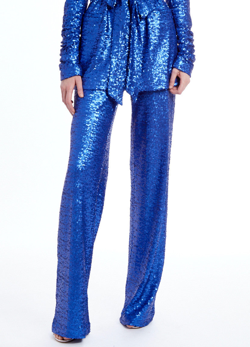 Blue | Royal Blue Sequin Pants