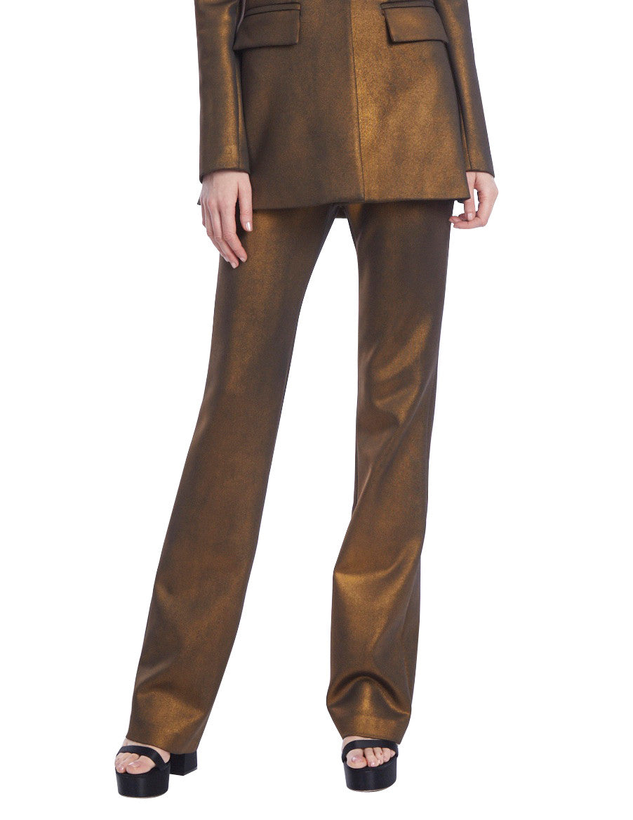 Bronze | Metallic Bootleg Pants