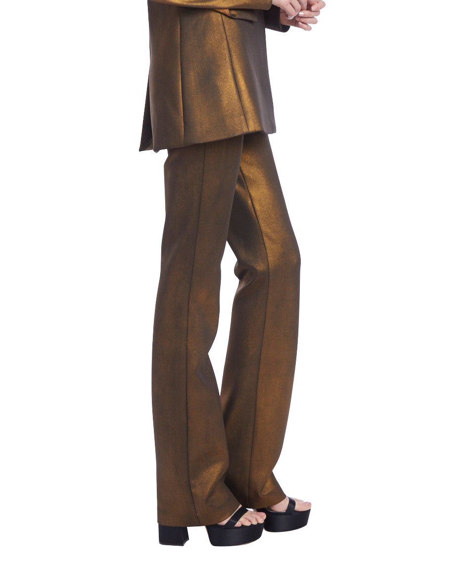 Bronze | Metallic Bootleg Pants