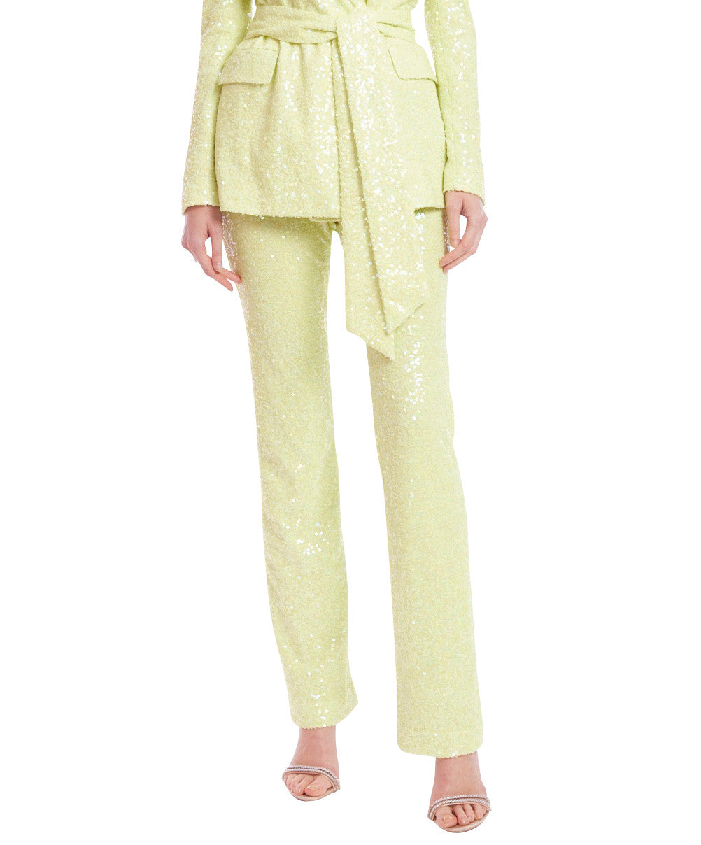 Lime | Sparkle Straight-Leg Trousers