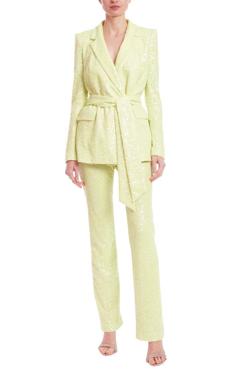 Lime | Sparkle Straight-Leg Trousers