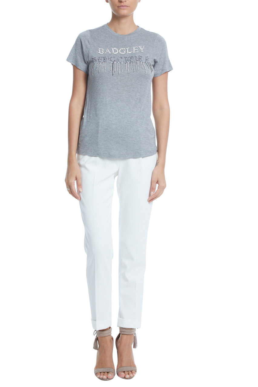 Heather Grey | Embellished Short Sleeve T-Shirt