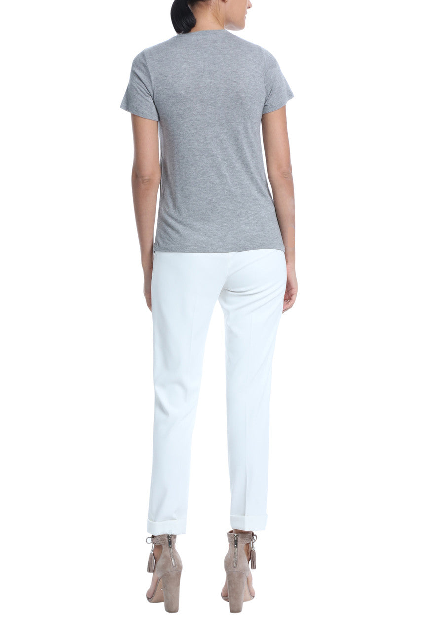 Heather Grey | Embellished Short Sleeve T-Shirt
