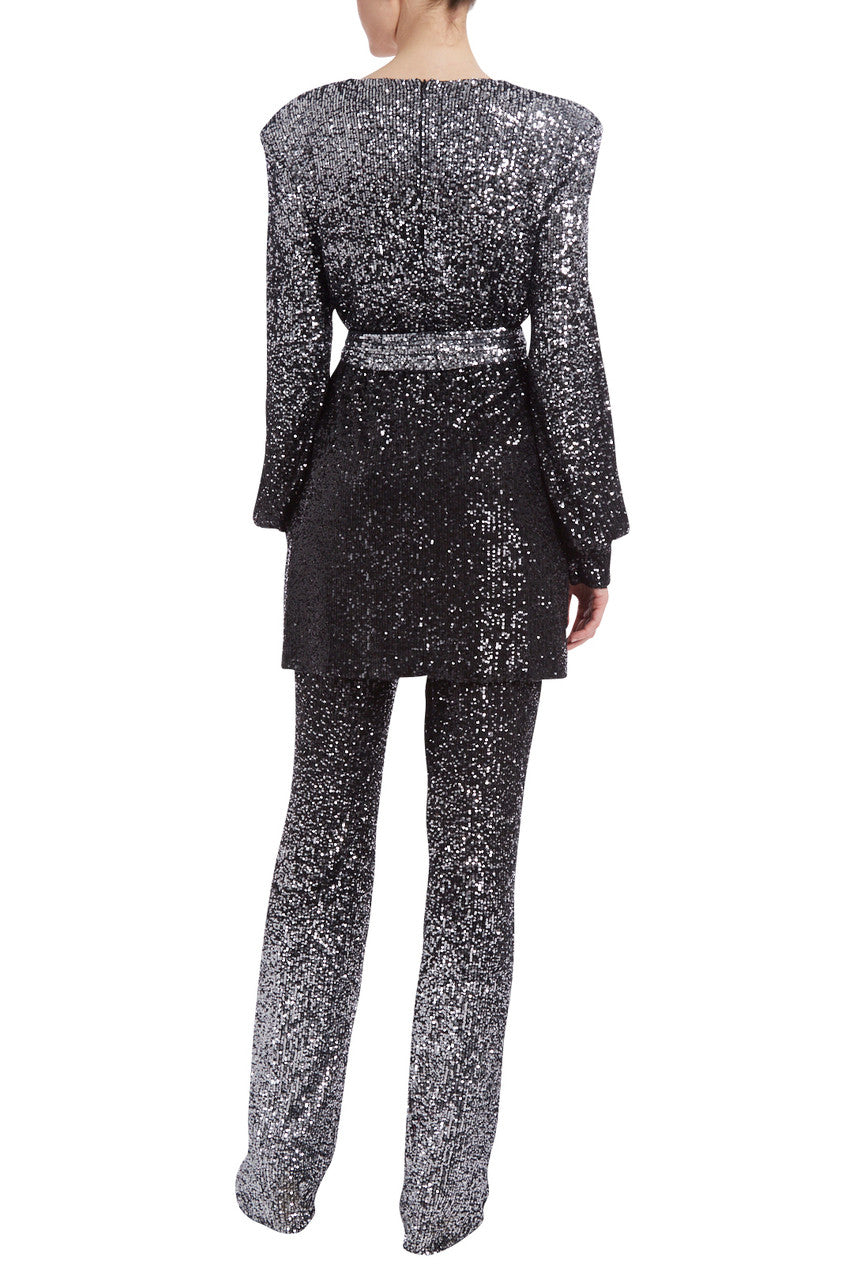 Silver Gold | Metallic Ombré Sequin Tunic Jacket