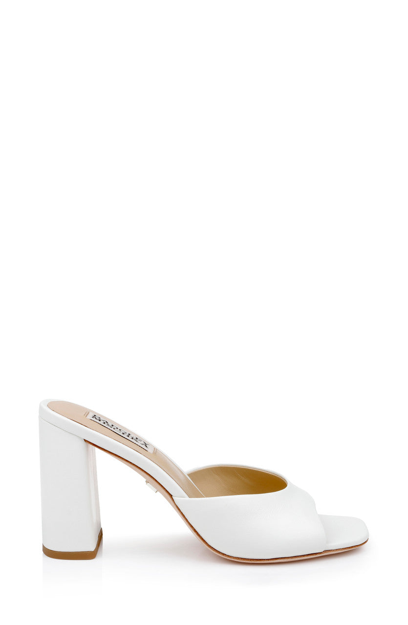 Soft White | Cadence Block Heel Slide Side