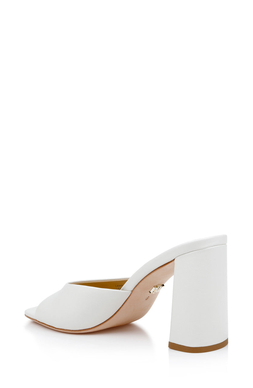 Soft White | Cadence Block Heel Slide Back Side
