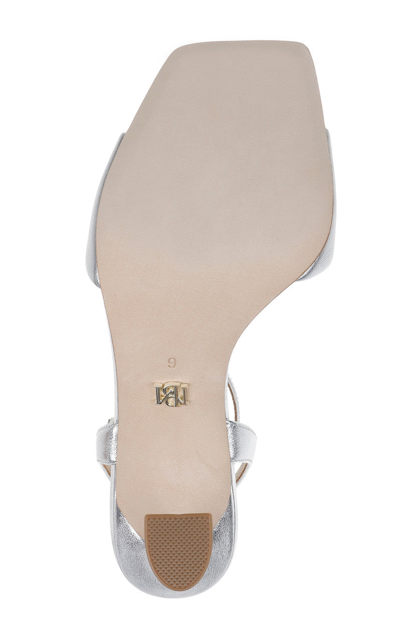 Silver | Cady Sandals with Heart-Shaped Buckle