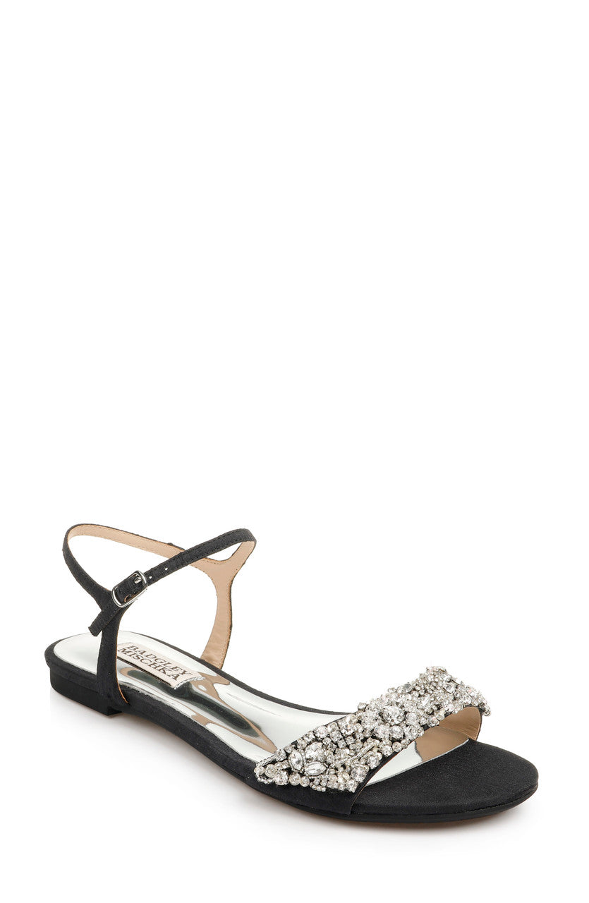 Black | Carmella Crystal Embellished Sandal