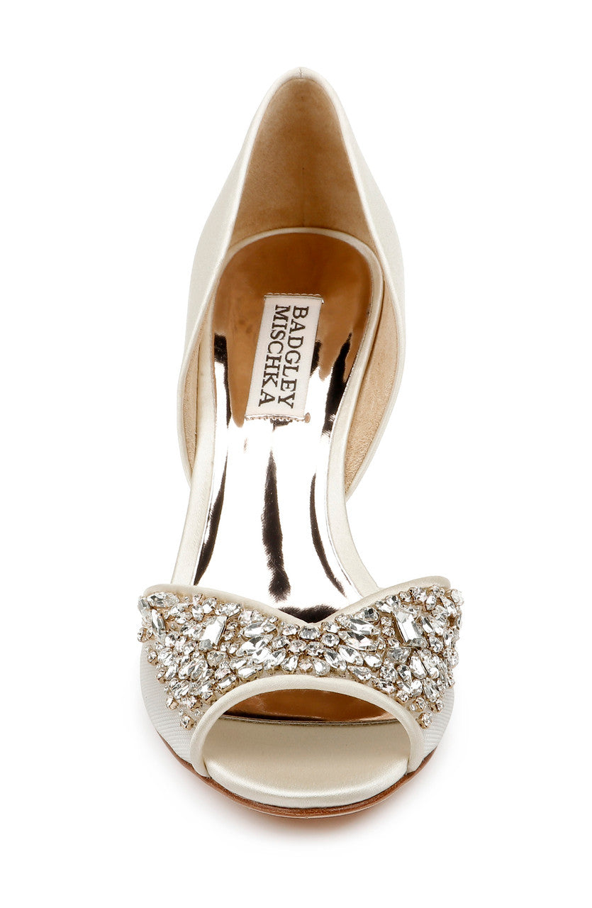 Ivory | Cashmere Peep Toe Wedge