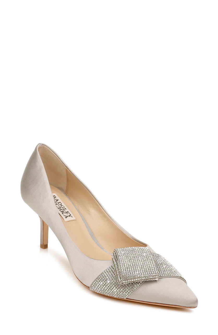 Silver Grey | Deena Pointed Toe Evening Pump
