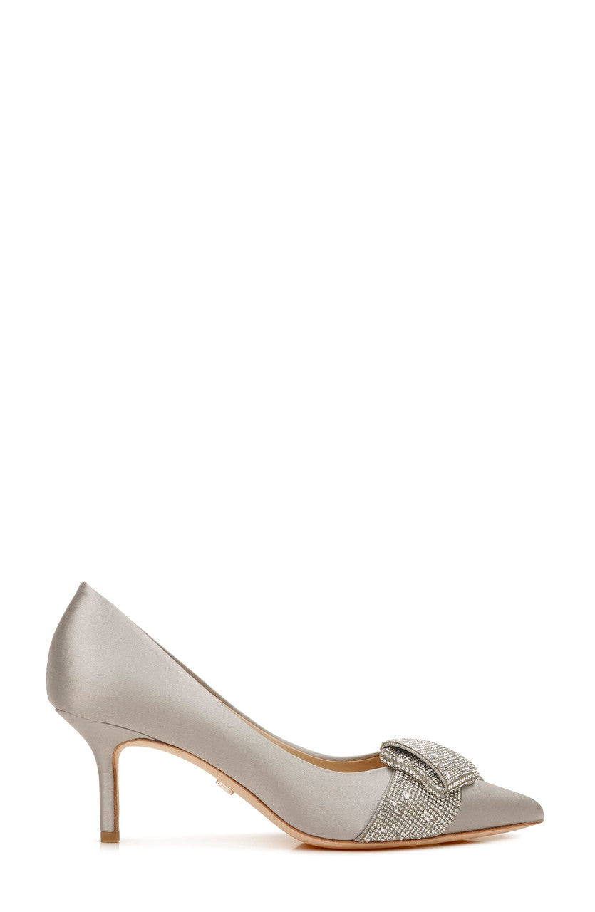 Silver Grey | Deena Pointed Toe Evening Pump