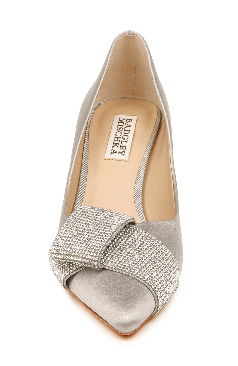 Silver Grey | Deena Pointed Toe Evening Pump