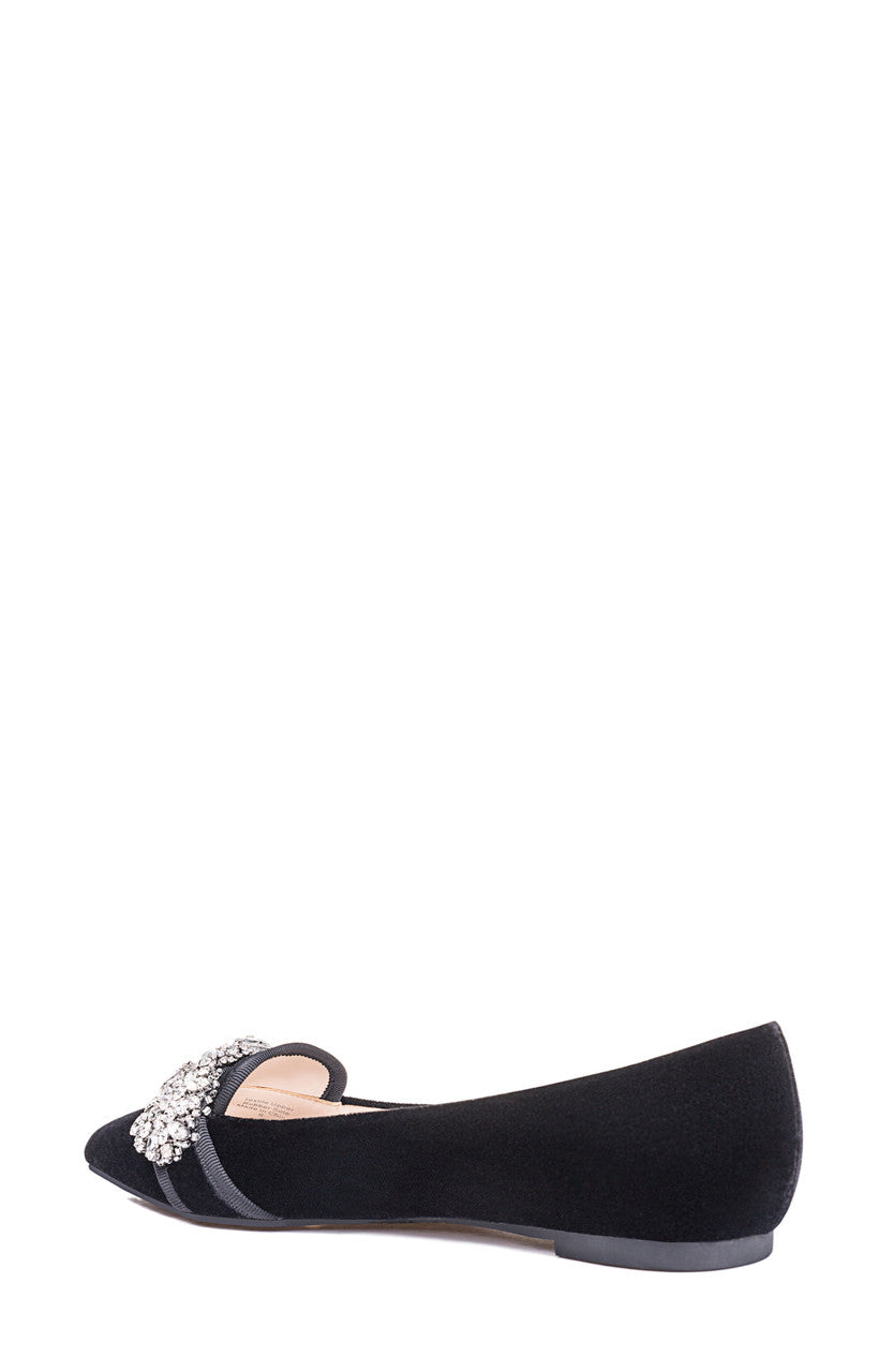 Black | Echo Pointed Toe Evening Flat