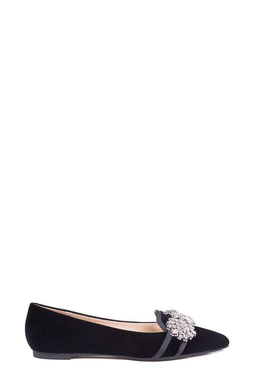 Black | Echo Pointed Toe Evening Flat