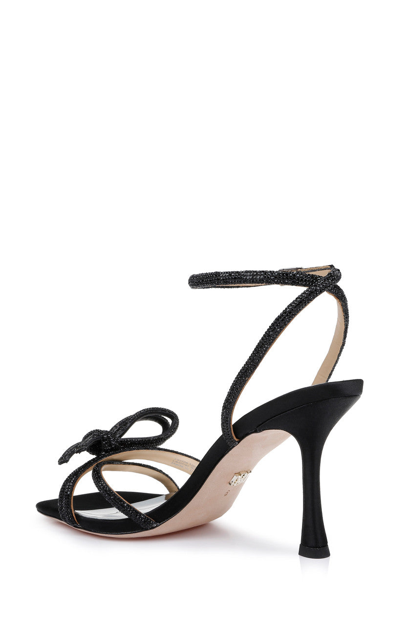 Black | Effie Strappy Bow Stiletto Heels