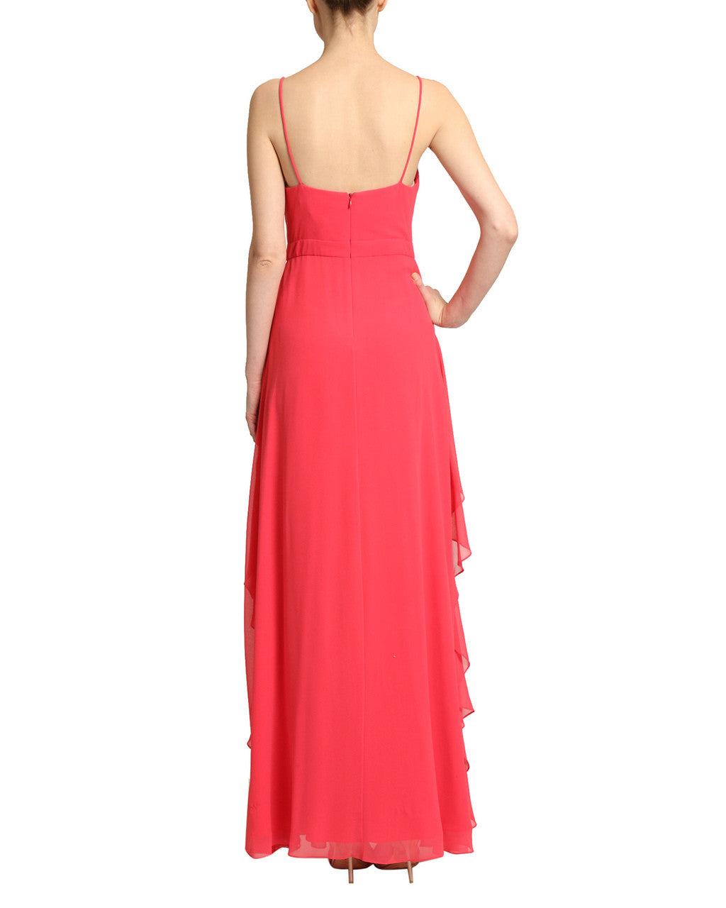 Berry | Lace Ruffle Gown
