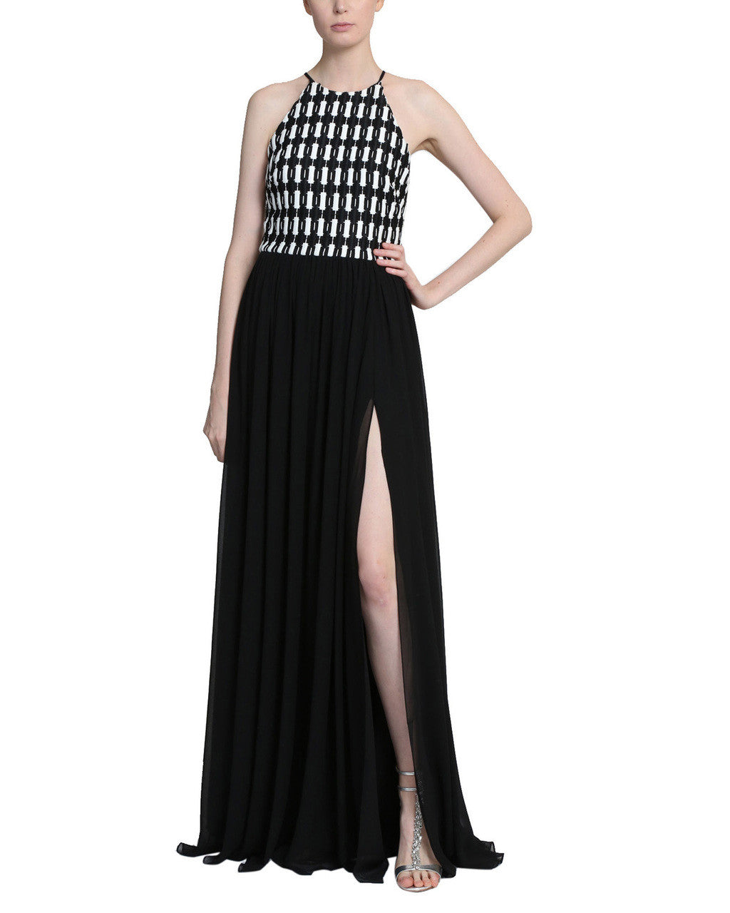 Black Ivory | Racer Checker Gown