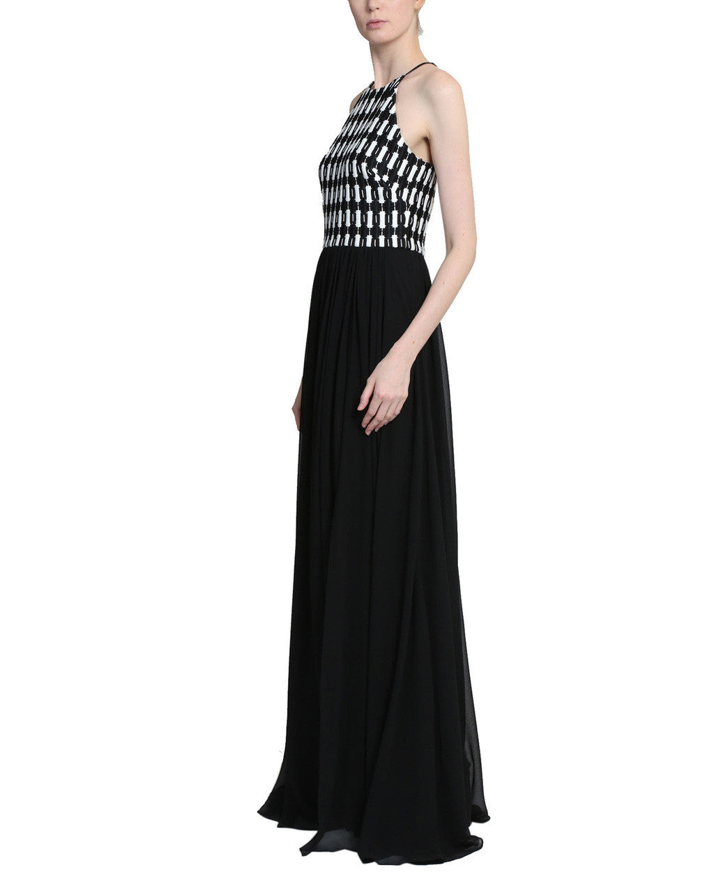 Black Ivory | Racer Checker Gown