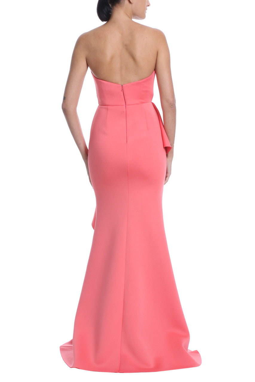 Paprika | Strapless Ruffle Front Gown