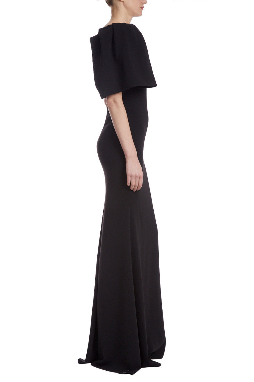 Copper Black | Runway Asymmetrical Shoulder Combo Gown