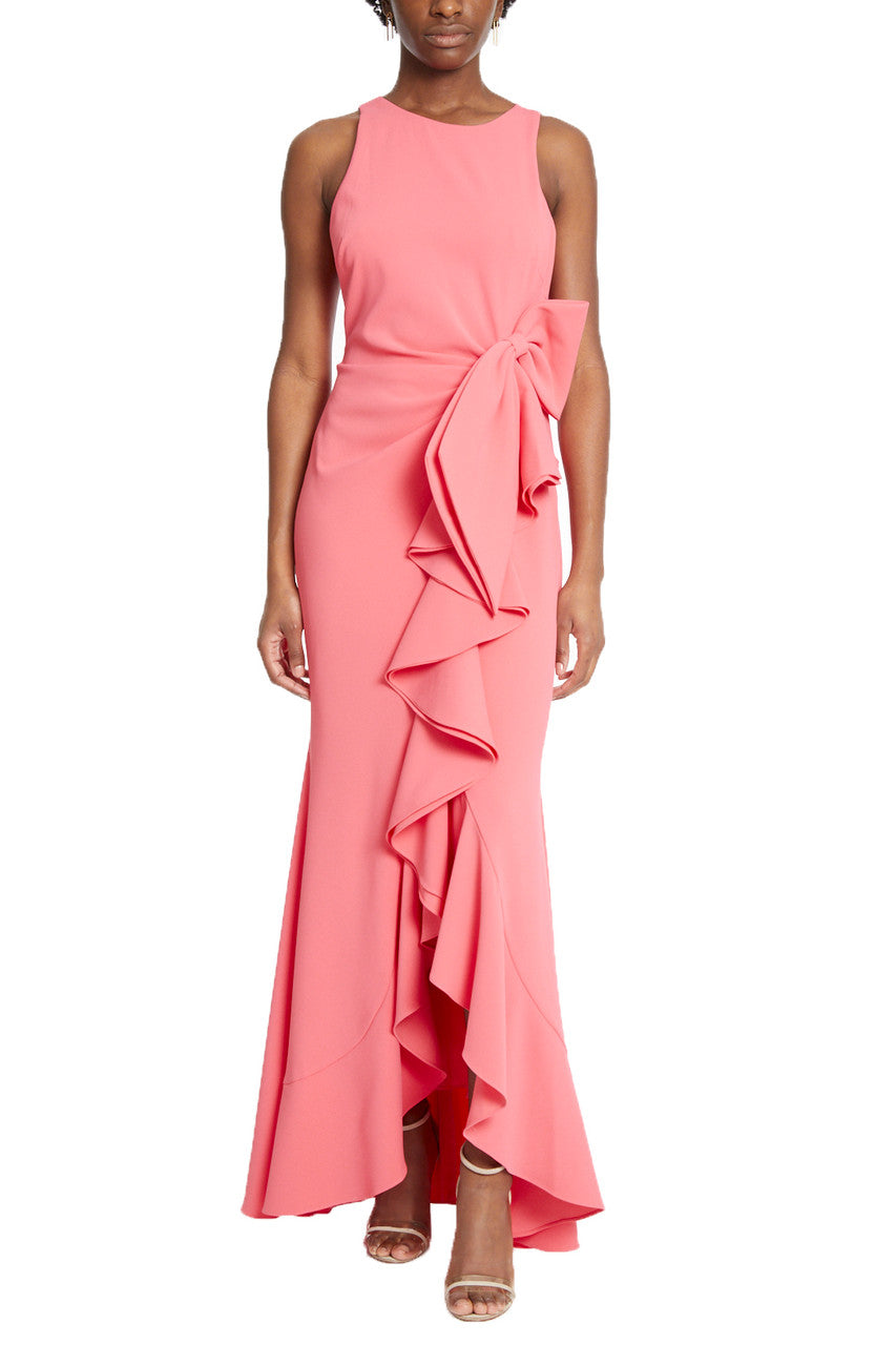 Coral | Elegant Ruffled Gown
