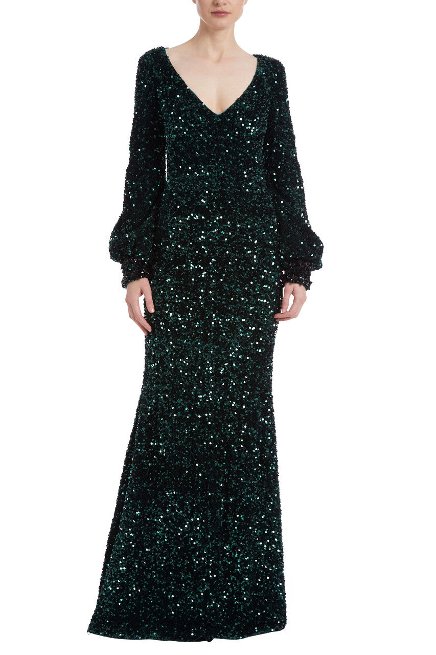 Emerald | Emerald Green Sequin Gown