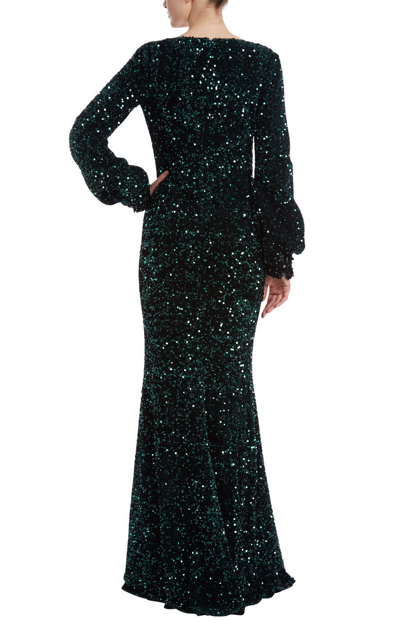 Emerald | Emerald Green Sequin Gown
