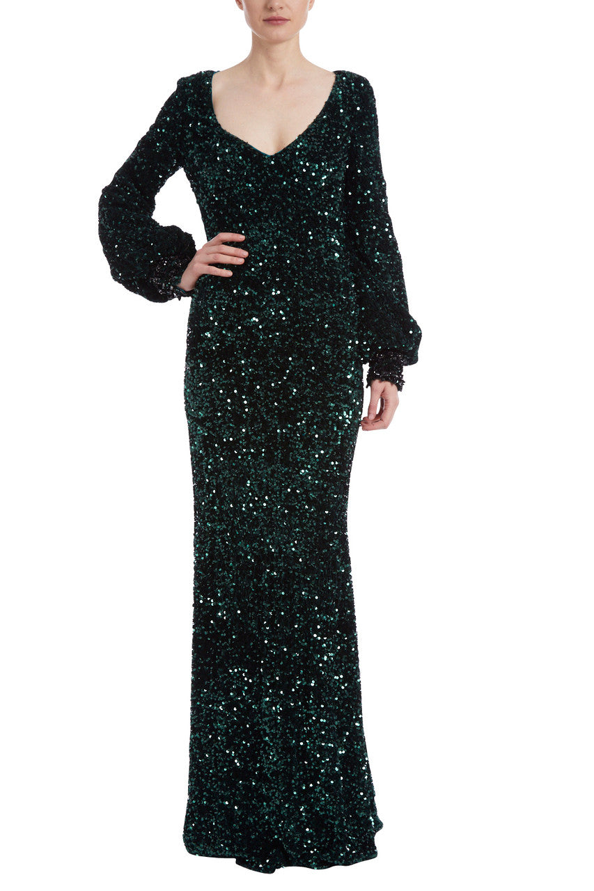 Emerald | Emerald Green Sequin Gown
