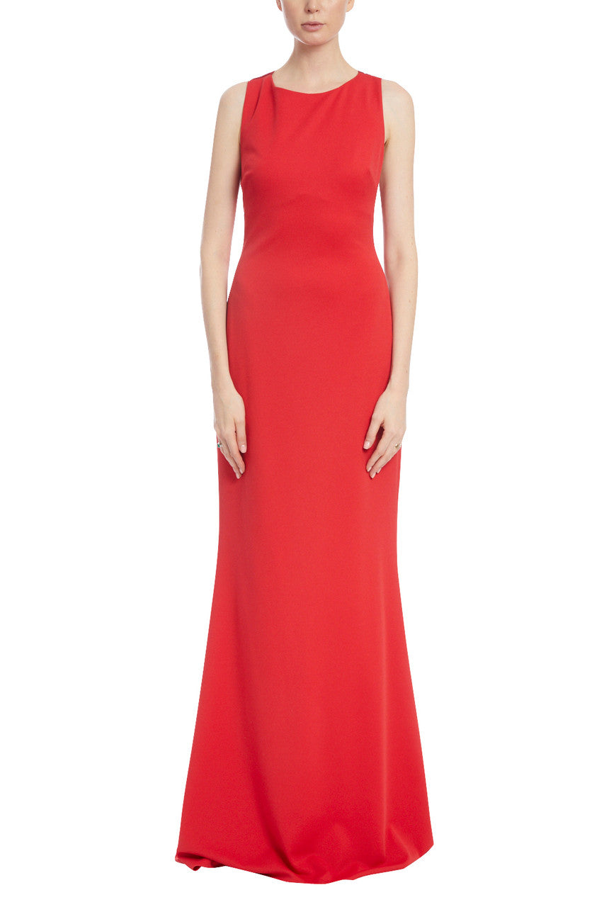 Red Multi | Tie-Back Two-Tone Gown