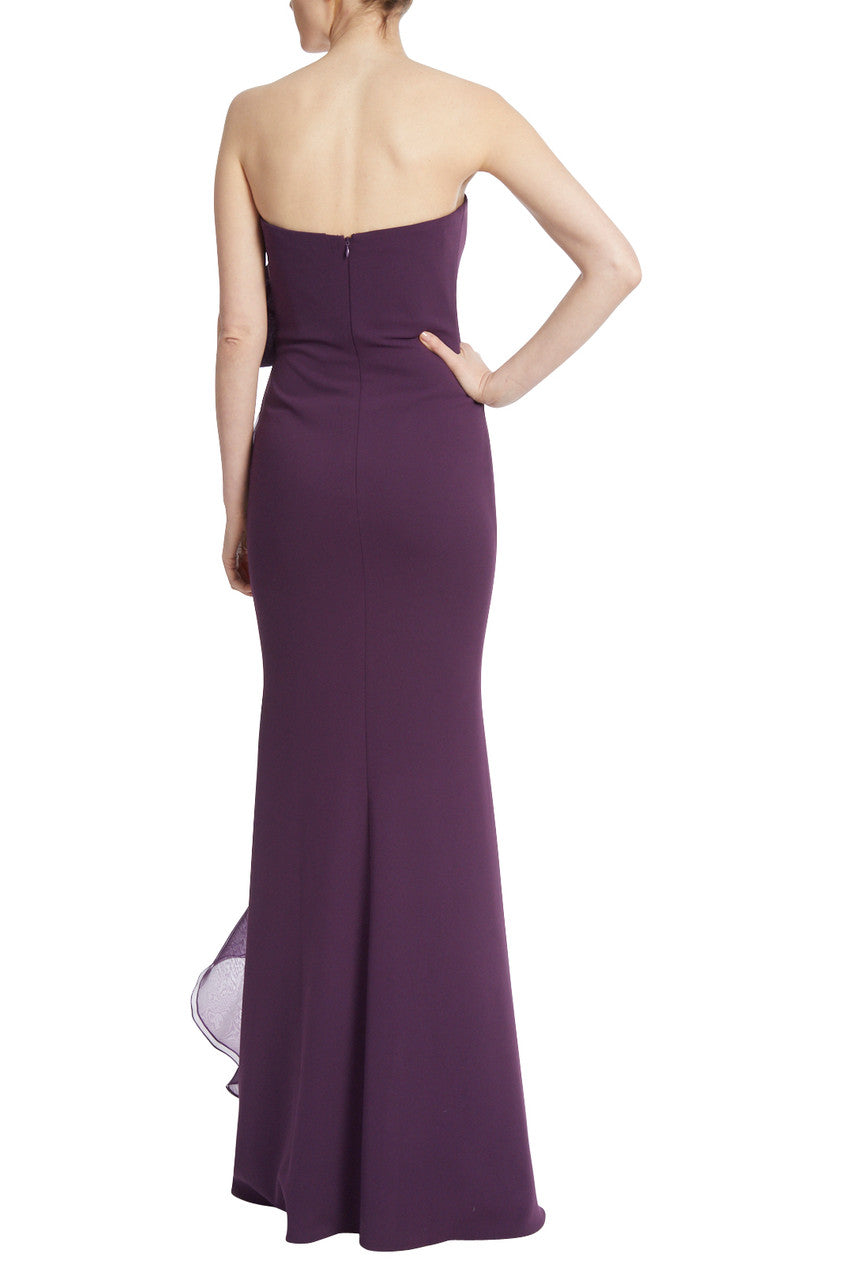 Plum | Strapless Ruffle Gown