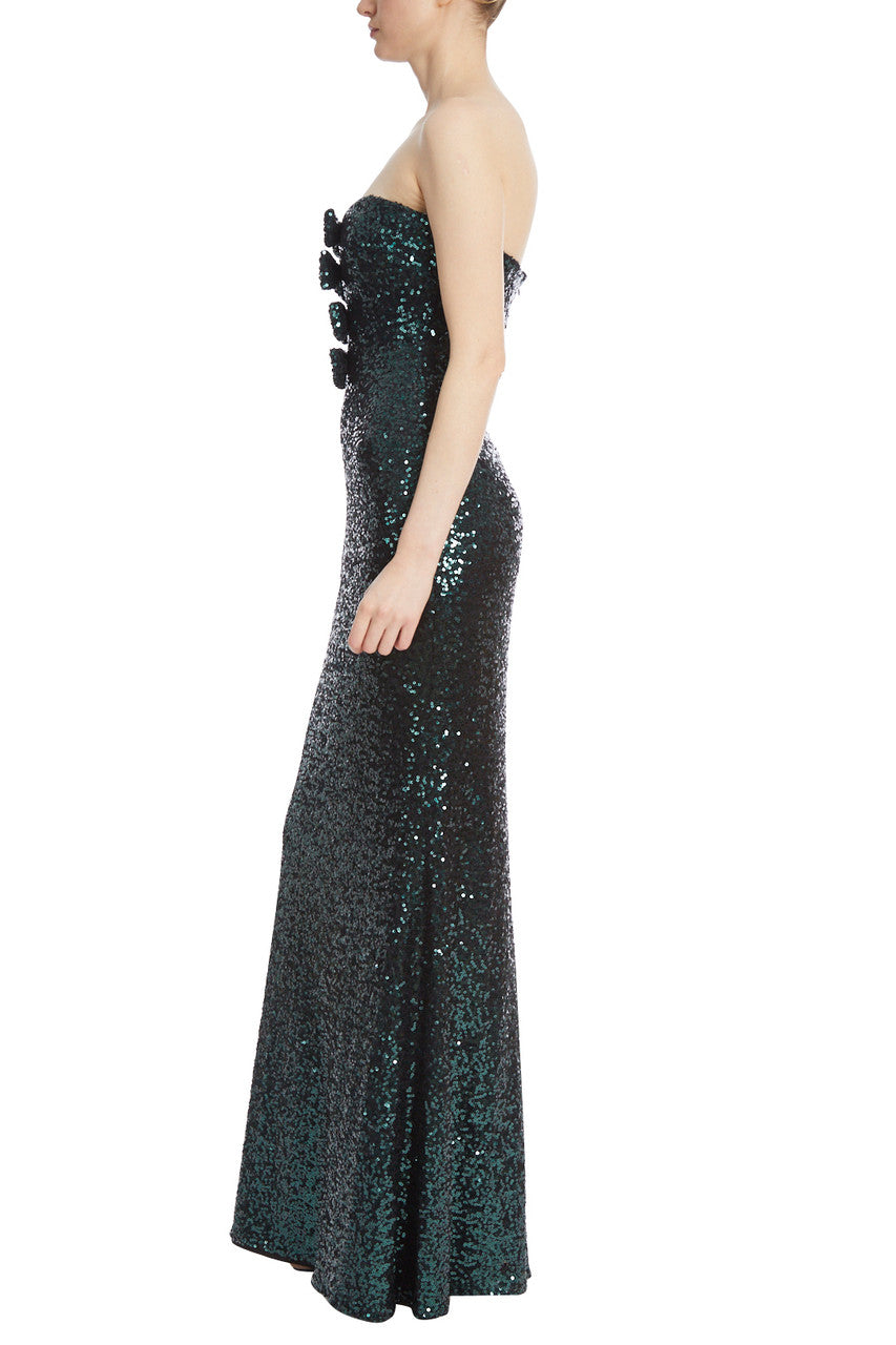 Emerald | Strapless Sequin Mermaid Gown