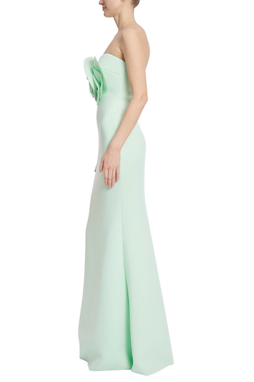 Mint | Strapless 3D Flower Mermaid Gown