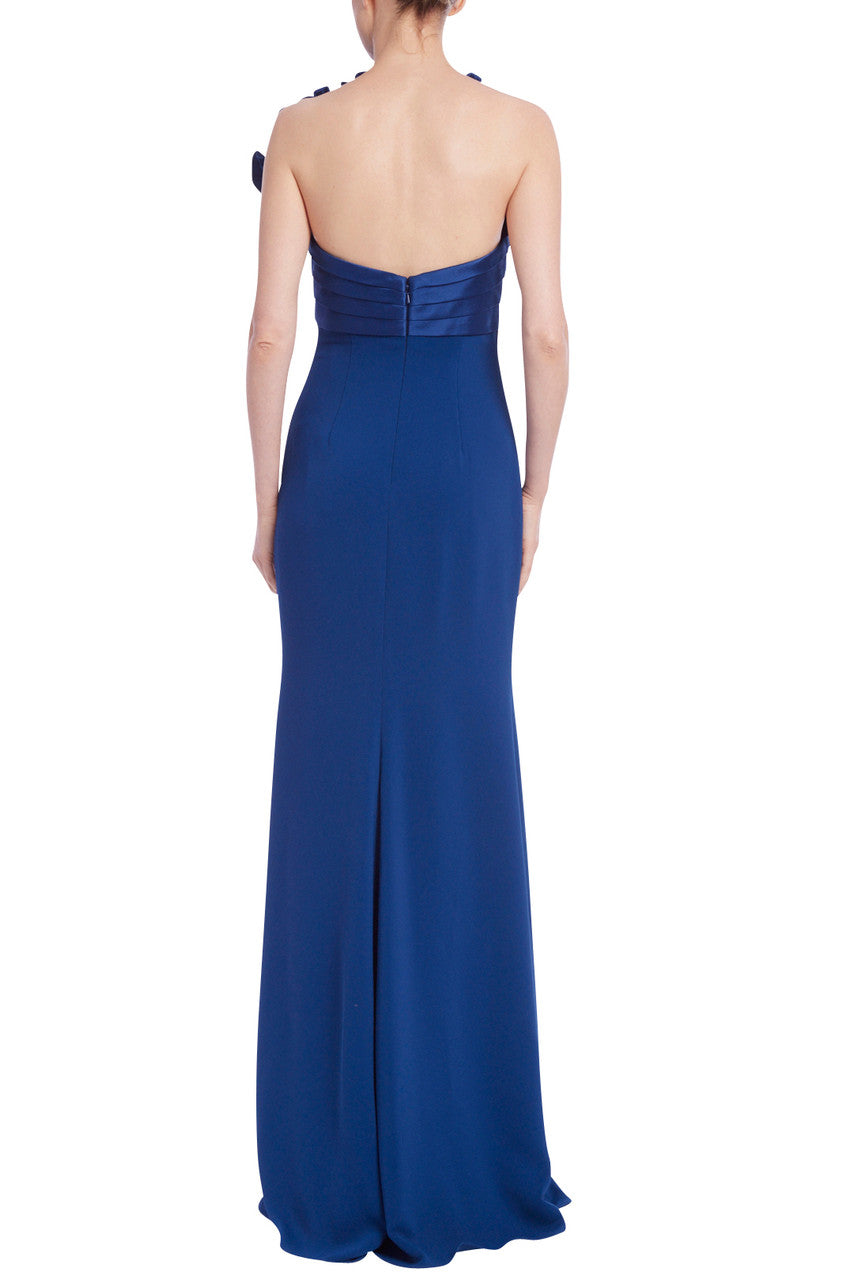 Marine | Strapless Gown with Ruffle Fan Bodice