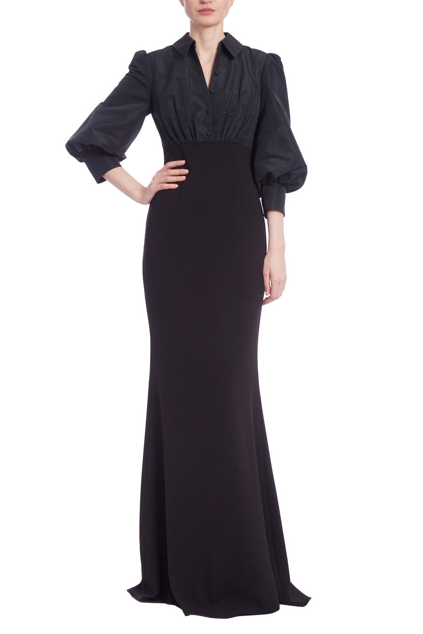 Black | Combo Shirt Gown